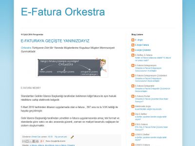 E-Fatura Orkestra http://e-fatura-orkestra.blogspot.com.tr/