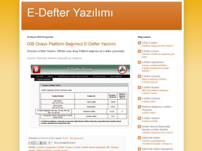 E-Defter Yazılımı http://edefter-yazilimi.blogspot.com.tr/